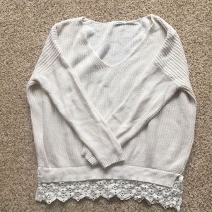 Urban outfitters Kiminchi blue cream knit sweater sz xs